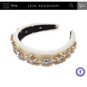 NWT Lele Sadoughi Swarovski Alice crystal headband